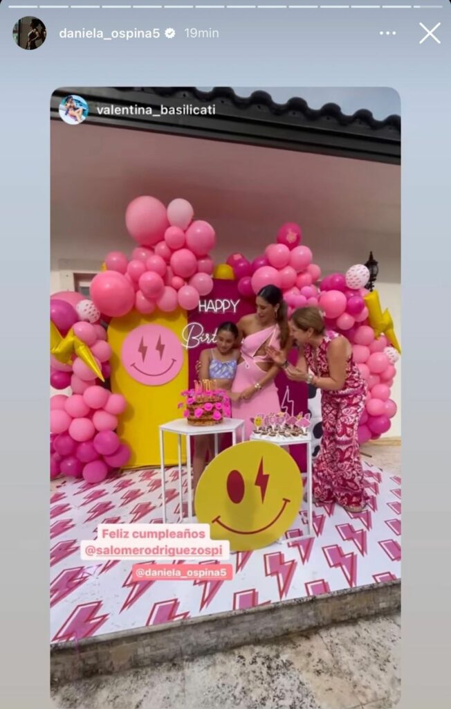 James Rodriguez y Daniela Ospina le celebraron el cumpleaños a Salome Rodriguez