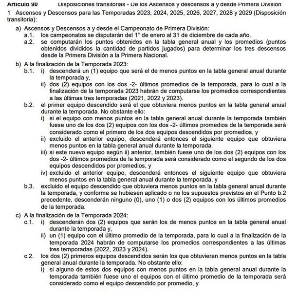 La AFA analizara modificar los descensos de la Liga Profesional en plena competencia