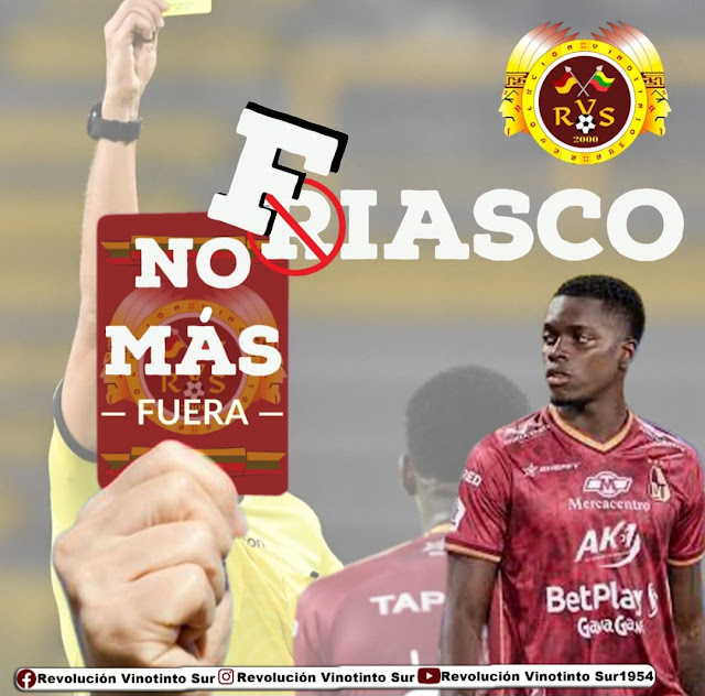 Barra brava de Deportes Tolima quiere afuera a Leider Riascos