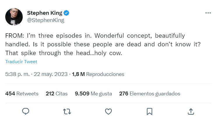 From: ¿De que trata la serie de terror que tiene el visto bueno del mismisimo Stephen King?