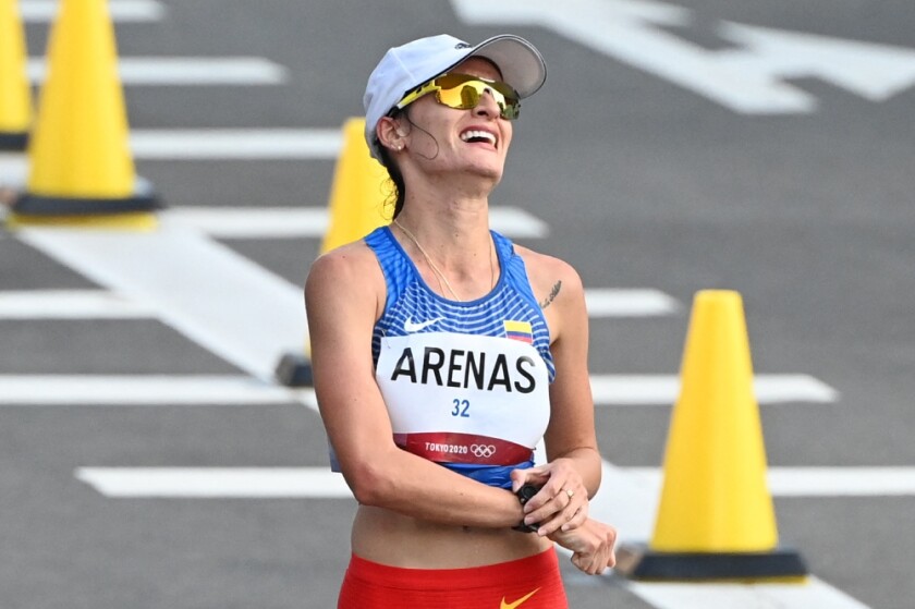 Lorena Arenas, atleta colombiana de marcha, en los Juegos Olimpicos de Tokio 2020