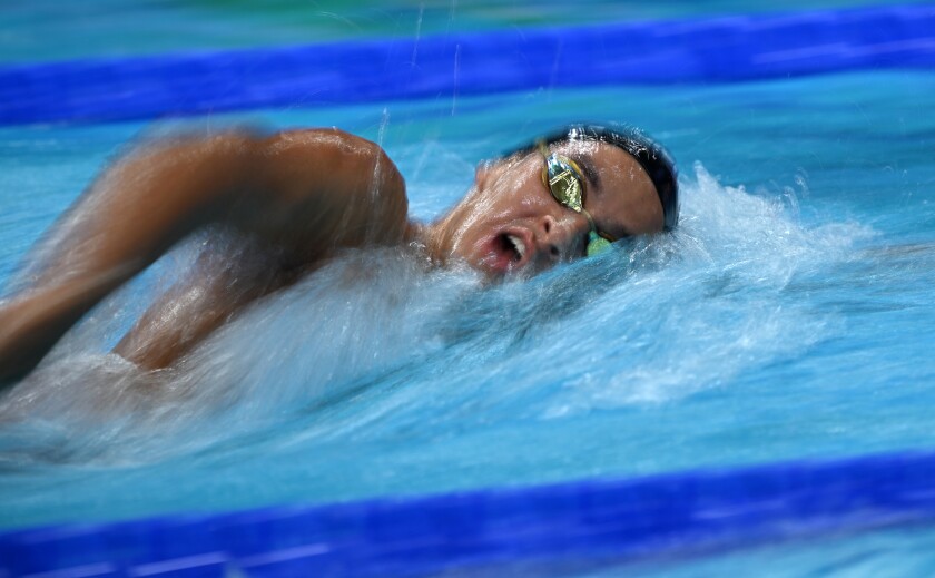 Juan Morales, nadador colombiano. Foto: AFP