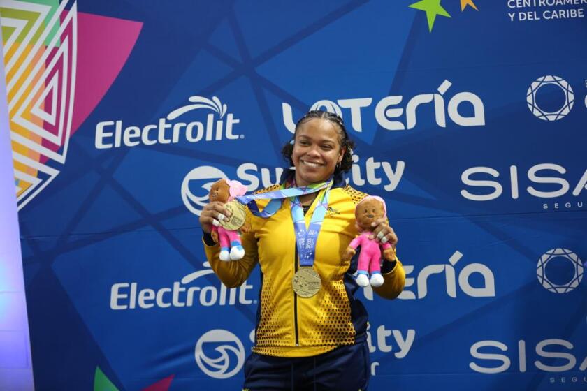 Mari Sanchez, levantadora de pesas colombiana. Foto: ACORD