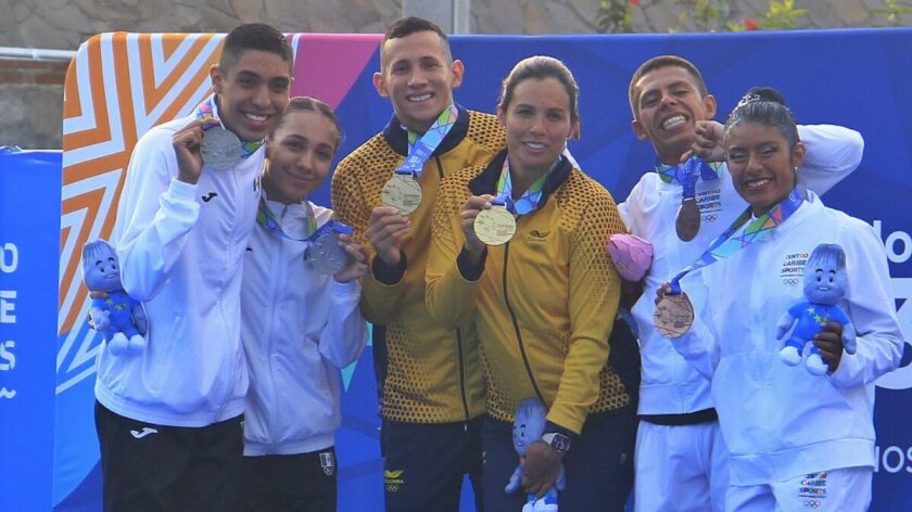 Gustavo Acero Sanchez y Jennifer Cerquera, nadadores colombianos. Foto: COC