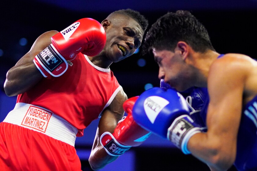 Yuberjen Martinez, boxeador colombiano, en la pasada edicion de los Juegos Centroamericanos y del Caribe