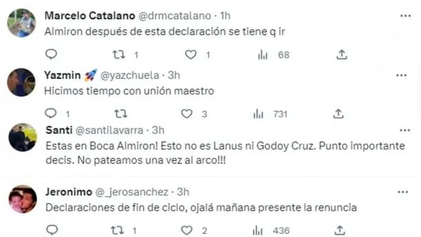 Los hinchas de Boca estan furiosos con Almiron y los referentes