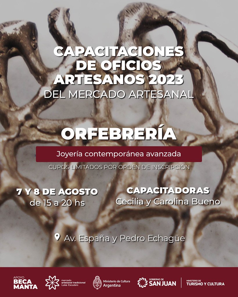 2023-07-17 TURISMO Y CULTURA: Capacitaciones de Oficios Artesanos 2023