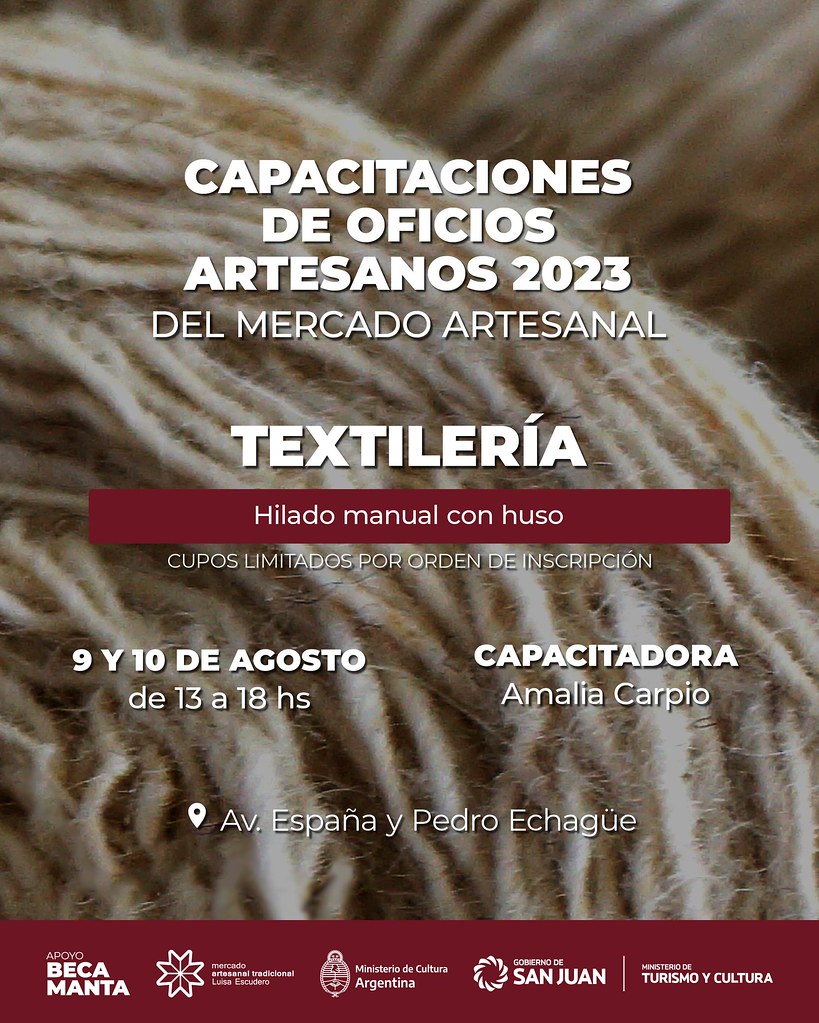 2023-07-17 TURISMO Y CULTURA: Capacitaciones de Oficios Artesanos 2023