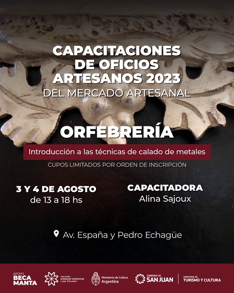 2023-07-17 TURISMO Y CULTURA: Capacitaciones de Oficios Artesanos 2023