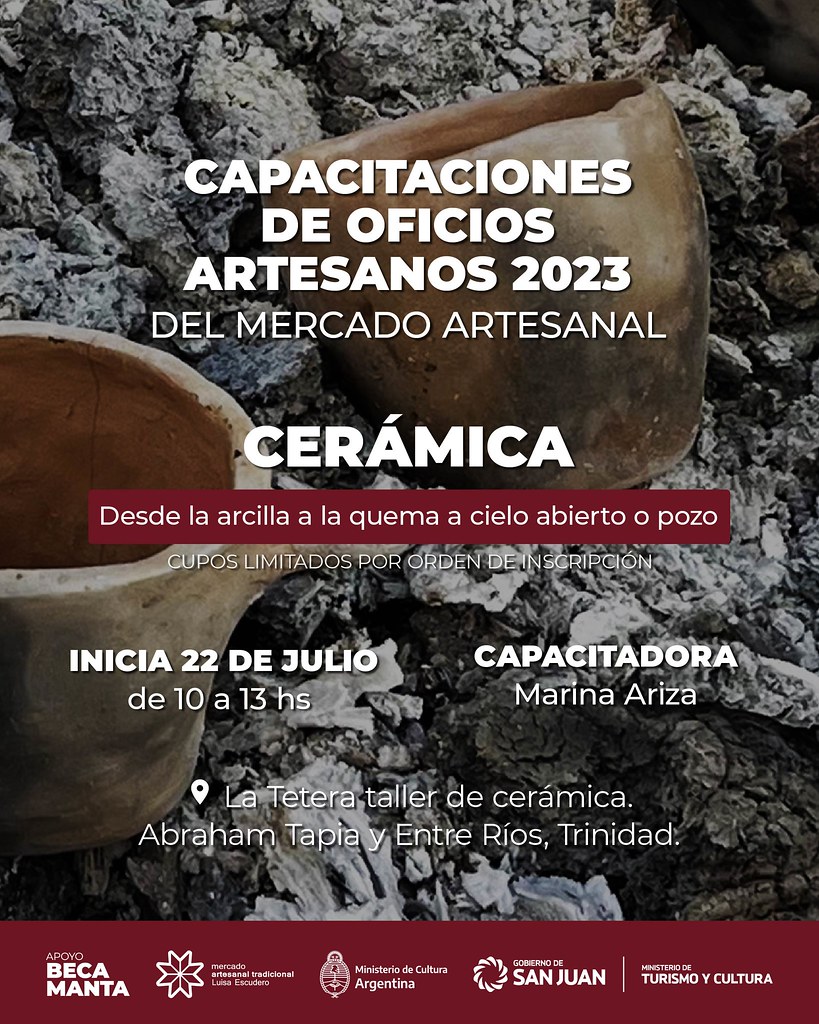 2023-07-17 TURISMO Y CULTURA: Capacitaciones de Oficios Artesanos 2023