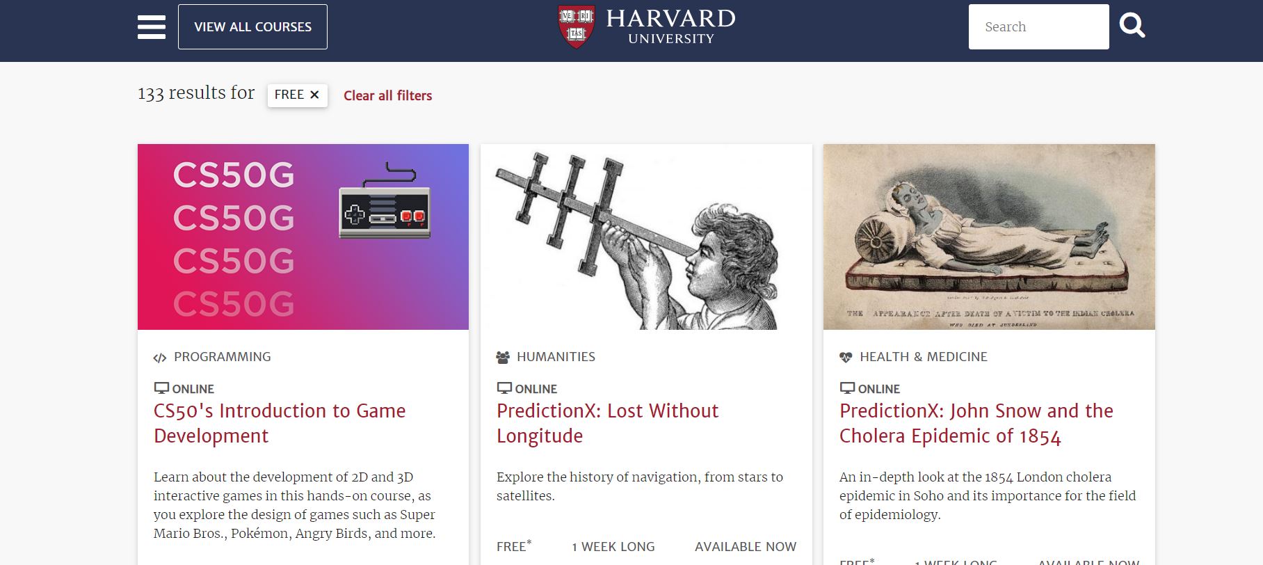 Cursos gratuitos de la Universidad de Harvard