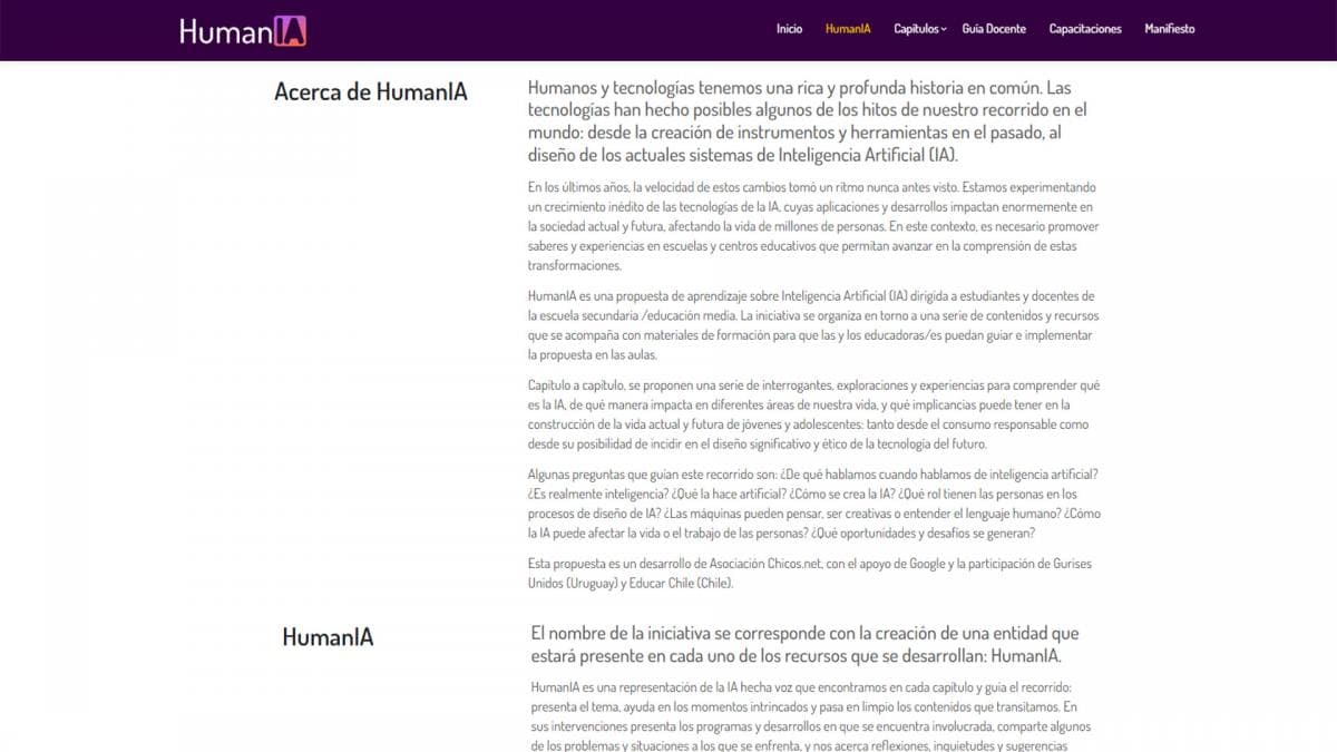 Presentaron “HumanIA”, una plataforma para aprender IA en las escuelas - este medio