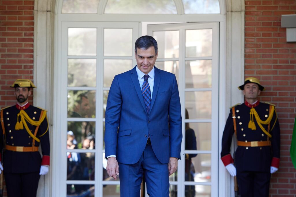 El presidente del Gobierno, Pedro Sanchez, en Moncloa.
