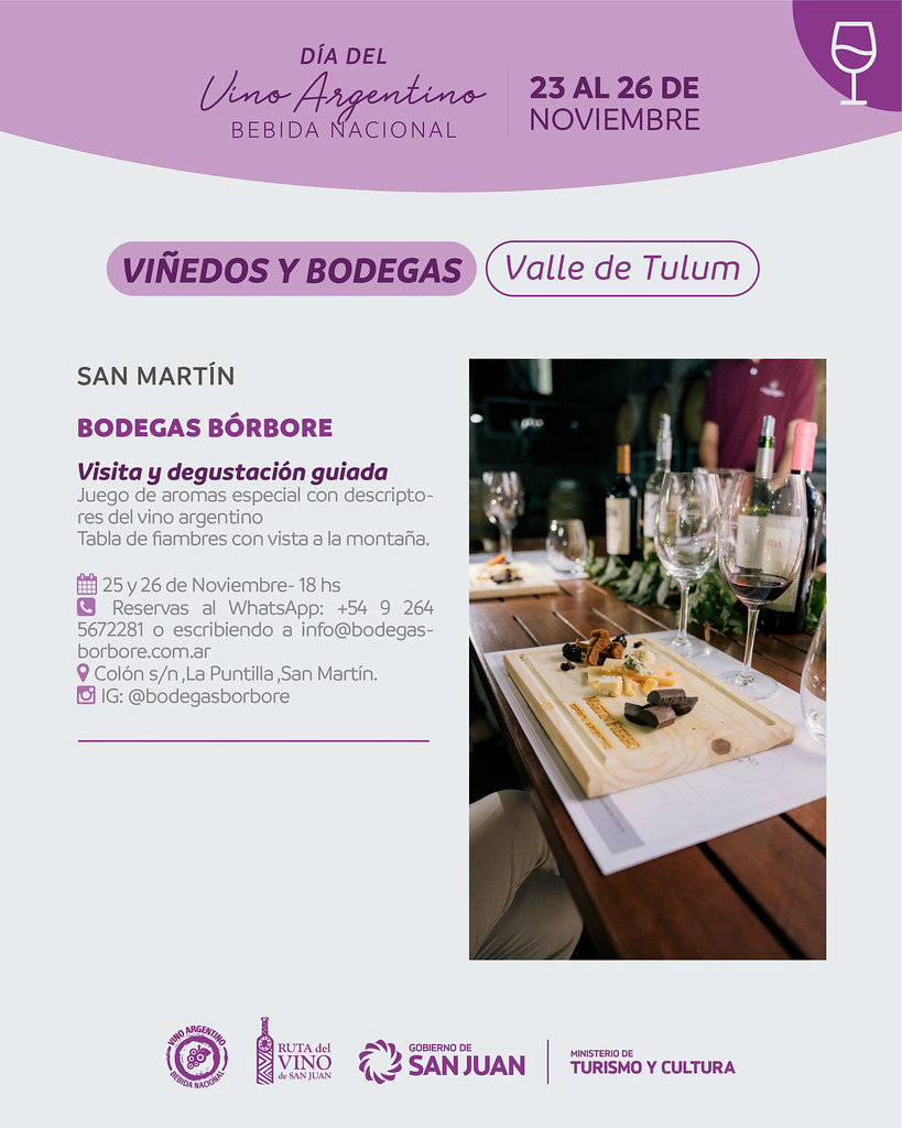 2023-11-21 TURISMO Y CULTURA: San Juan celebrara la semana del Vino Argentino con imperdibles actividades