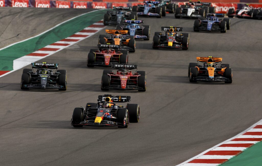 Inicio de la carrera al sprint en el GP de Estados Unidos.