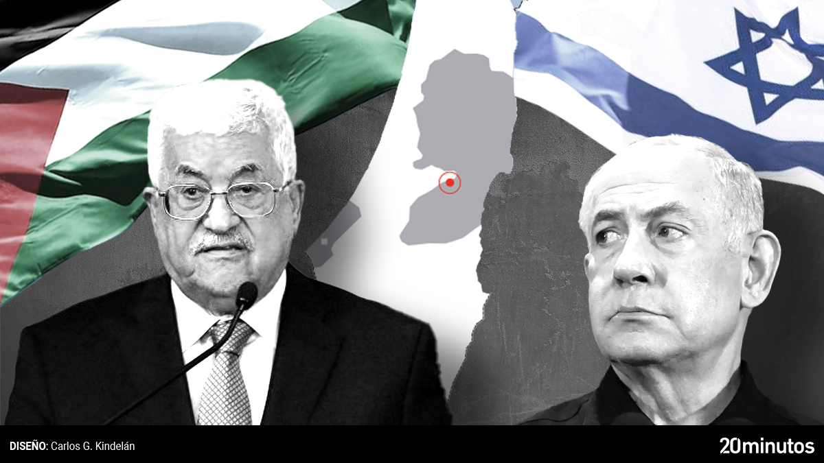 Mahmud Abas y Benjamin Netanyahu.