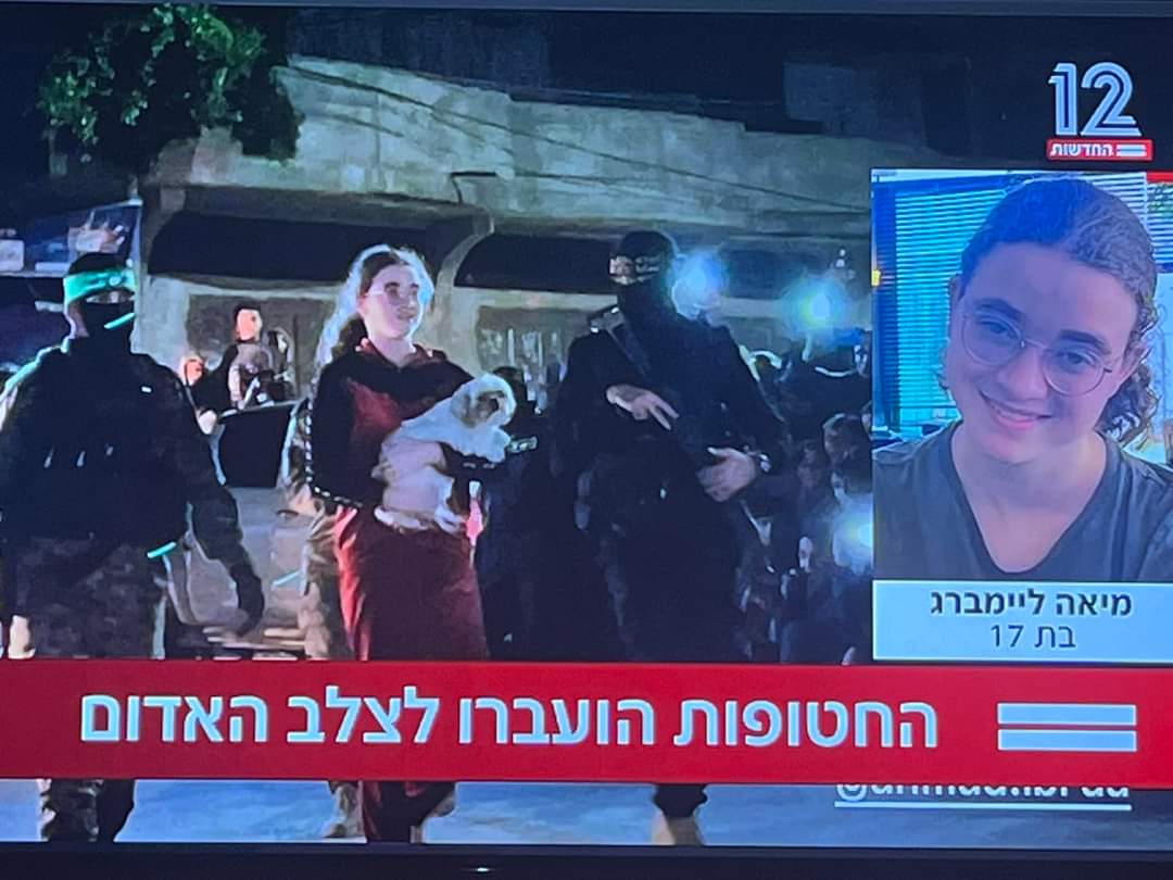 Mia Leimberg, la secuestrada por Hamas que mantuvo con vida a su perro durante el cautiverio.