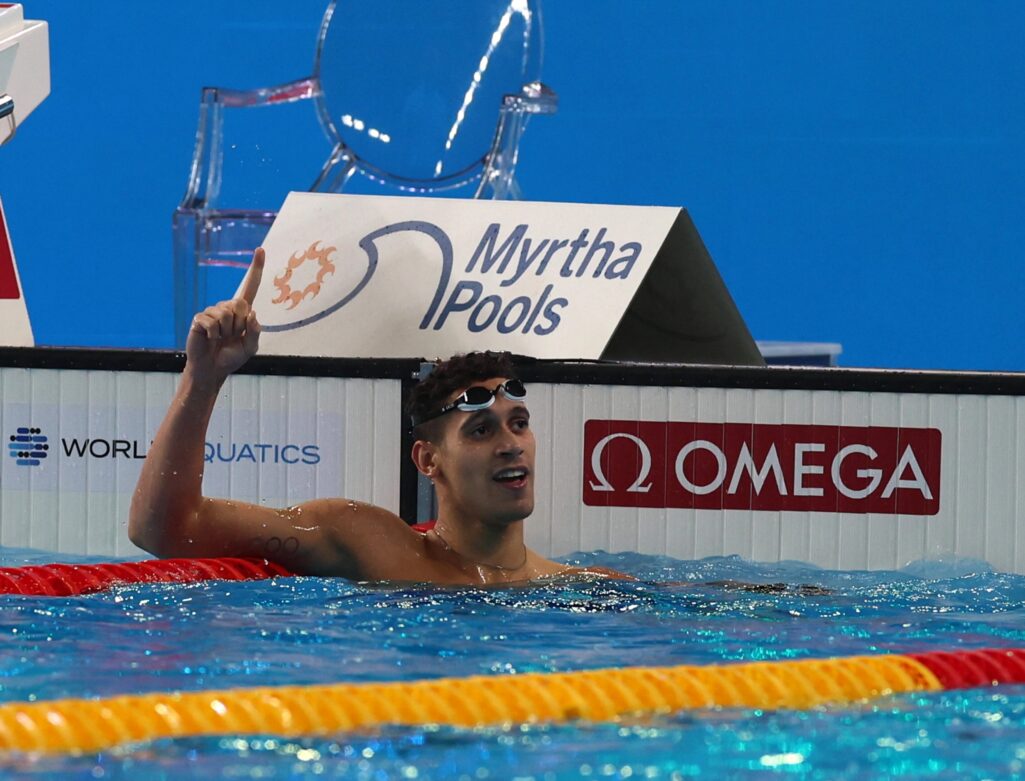 Doha (Qatar), 16/02/2024.- Hugo Gonzalez of Spain reacts after winning the Men