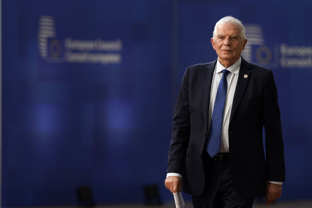 Josep Borrell a su llegada a la Cumbre de la UE en Bruselas.