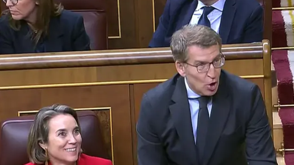 Feijoo en el momento de la votacion para la ley de amnistia.