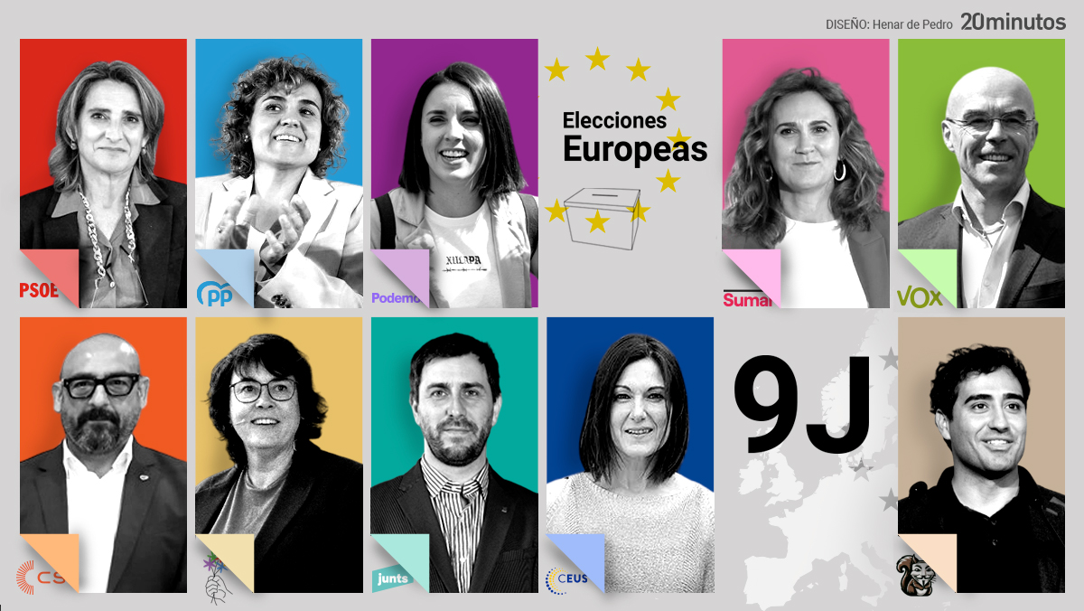 Los principales candidatos de las elecciones europeas del 9-J