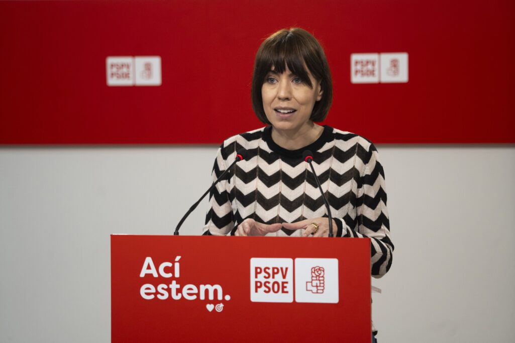 16/11/2024 La secretaria general del PSPV-PSOE y ministra de Ciencia, Innovacion y Universidades, Diana Morant, ofrece una rueda de prensa en la sede del PSPV-PSOE, a 16 de noviembre de 2024, en Valencia, Comunidad Valenciana (España). Durante su comparecencia, Morant ha valorado la situacion politica de la Comunidad Valenciana tras los efectos de la DANA. POLITICA Jorge Gil - Europa Press